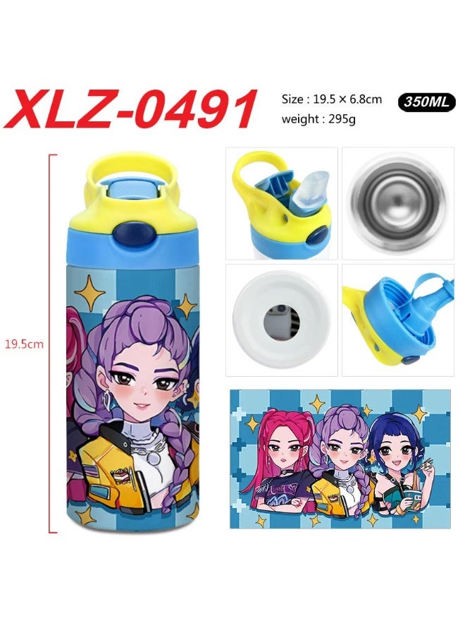 K-Pop Demon-Hunting Girl Group Student High Beauty Level Creative Stainless Steel Four-Color Thermal Cup Water Bottle